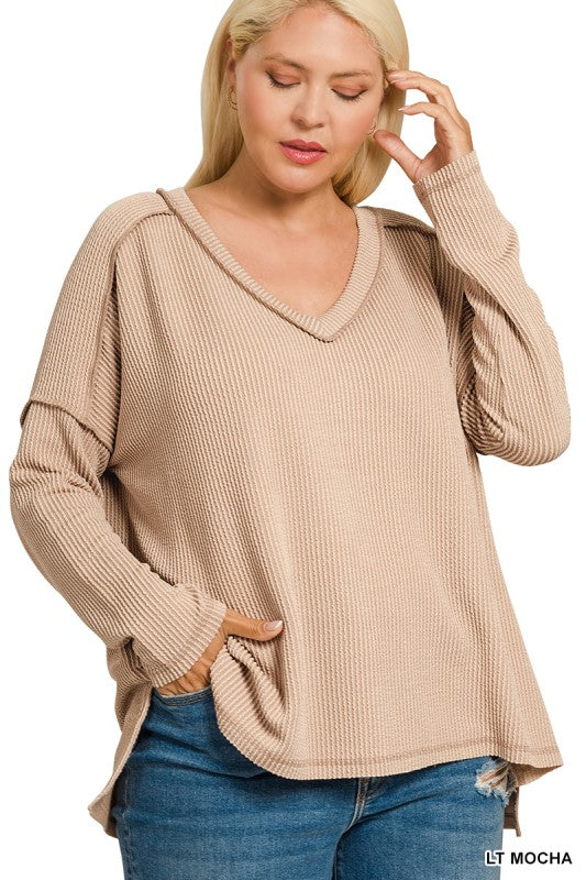 Jamie Ribbed Top CURVY