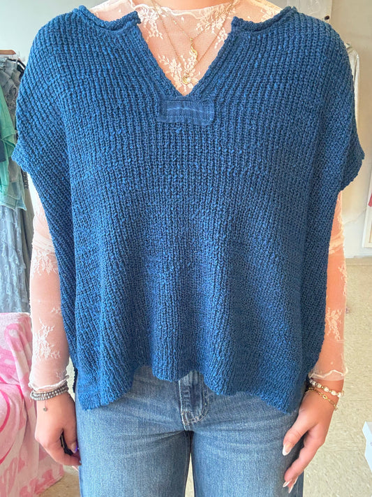 Harbor Breeze Deep Sea Knit Top