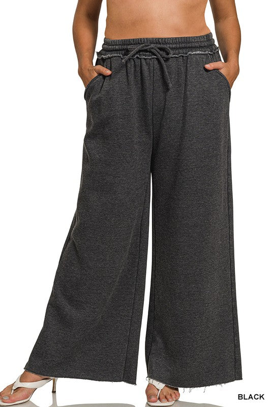 Black Luxe Curvy Palazzo Pants