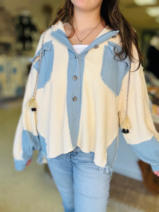 POL Patchwork Shacket