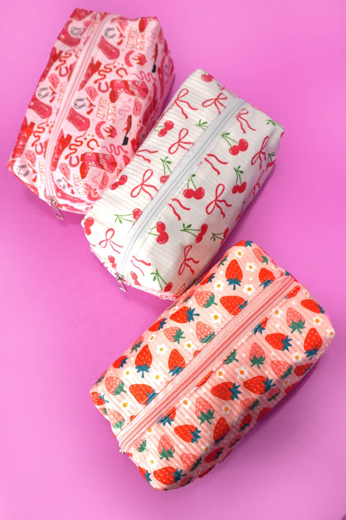 POUCH BAG : BOW CHERRY