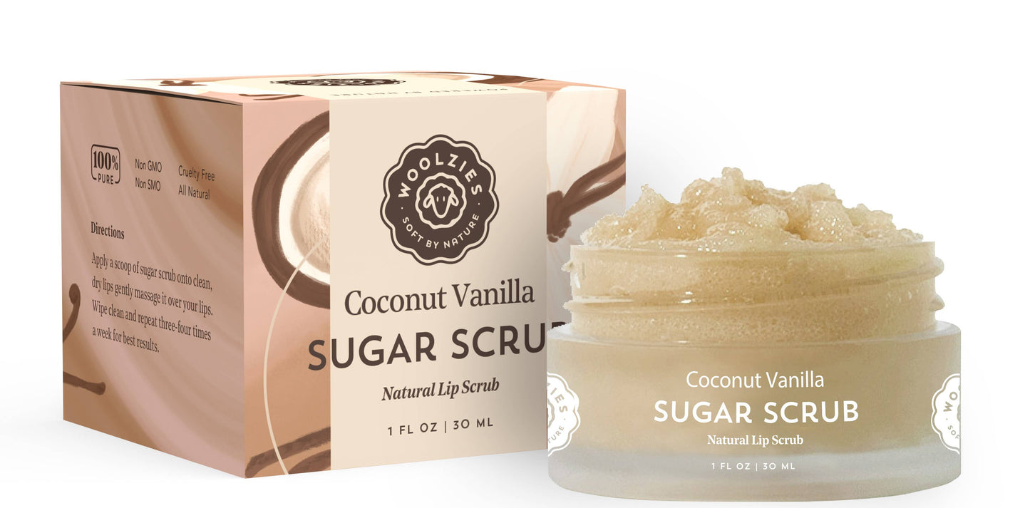 Coconut Vanilla Natural Sugar Lip Scrub
