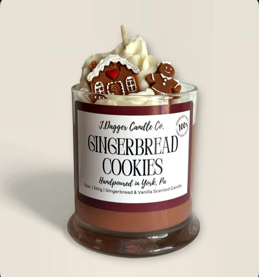 Gingerbread Cookies Holiday Dessert Soy Candle, 12oz.