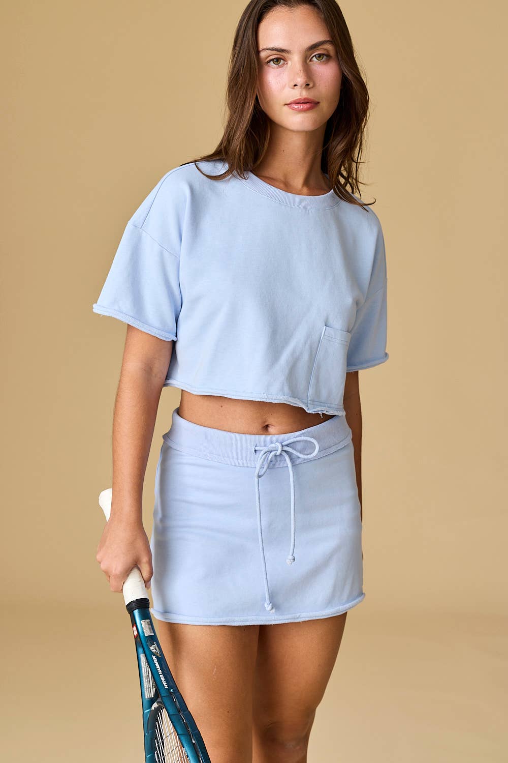 Nora Crop T-Shirt and Skort Set