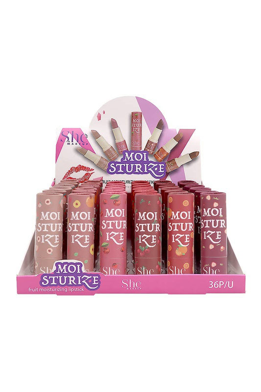 Makeup She LS03 Fruit Moisturizing Lipstick - 36 pcs