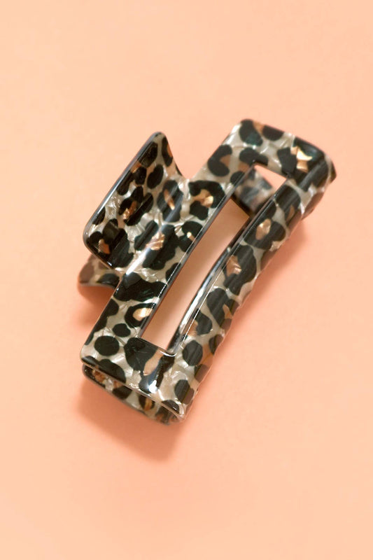 Leopard Claw Clip: Black