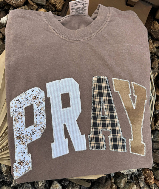 Embroidered Pray Tee Shirt: PRE ORDER