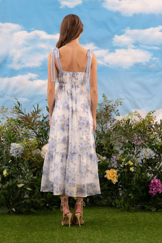 Floral Crochet Lace Maxi Dress
