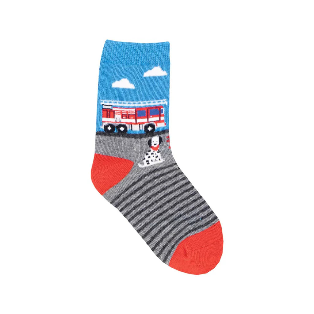Kids Fire Engine Socks 2-4YRS